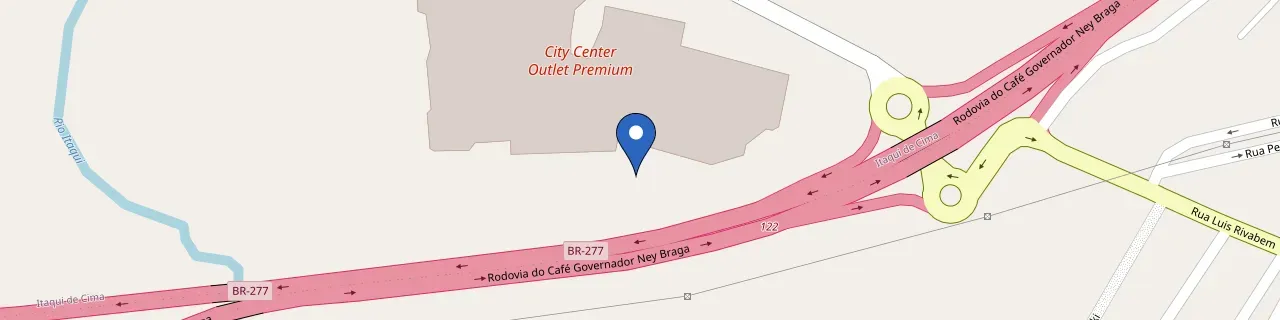 Mapa da estação City Center Outlet