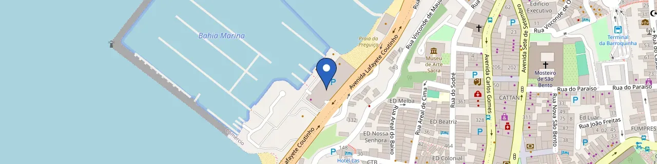 Mapa da estação Bahia Park - Marina