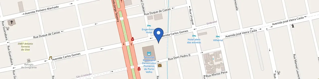 Mapa da estação Eletrocar Rodoviária De Porto Velho