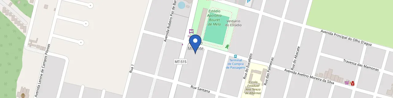 Mapa da estação Paulinho Materiais Para Construção