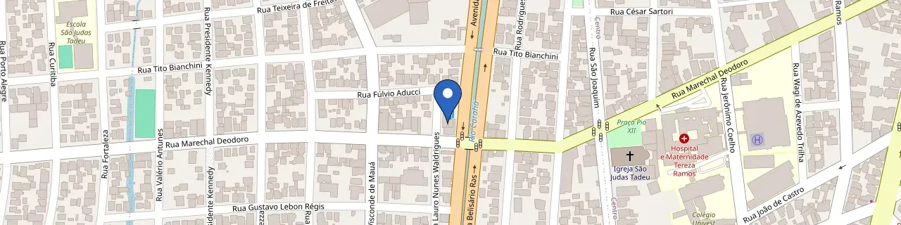 Mapa da estação Posto Copacabana