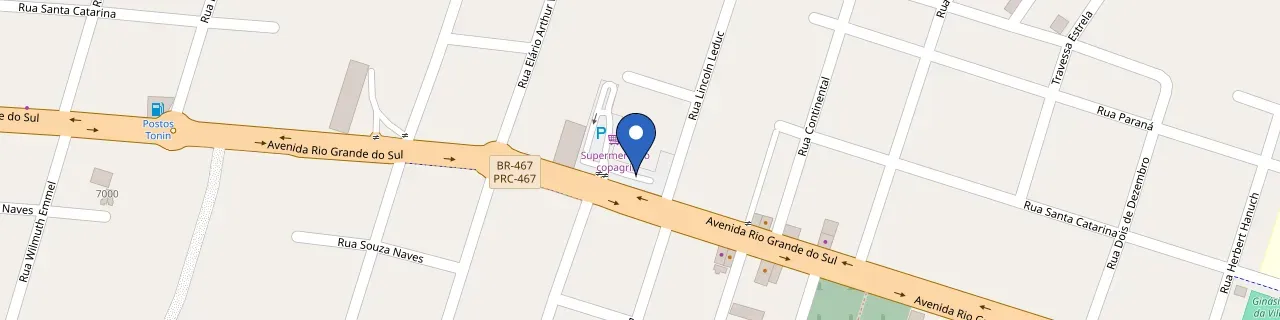 Mapa da estação Supermercado Copagril