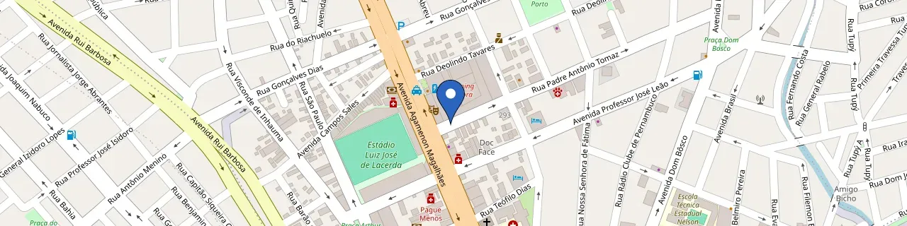 Mapa da estação BR Super Carga - Shopping Difusora Piso - Caruaru