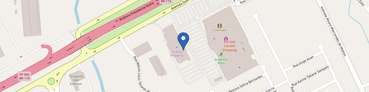 Mapa da estação The Place Taubaté