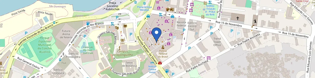 Mapa da estação Shopping Plaza Niterói