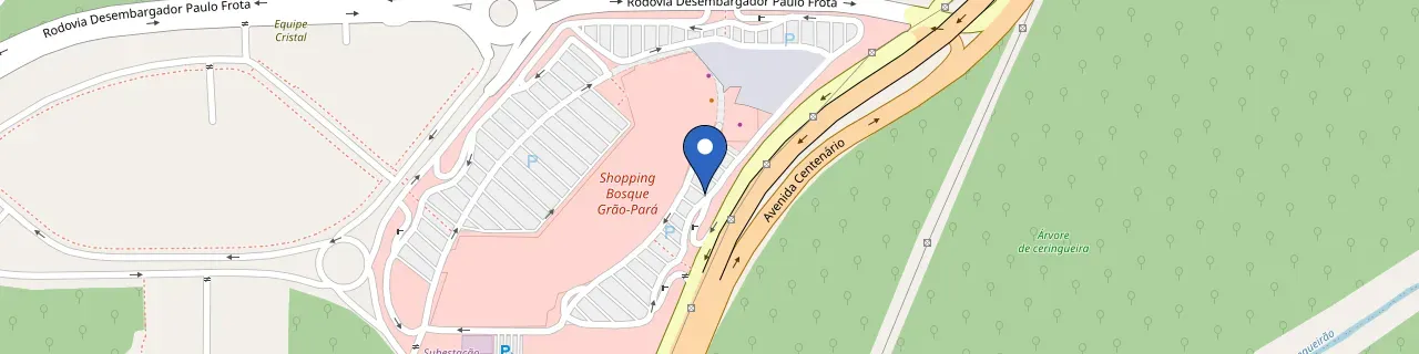 Mapa da estação Shopping Bosque Grão Pará
