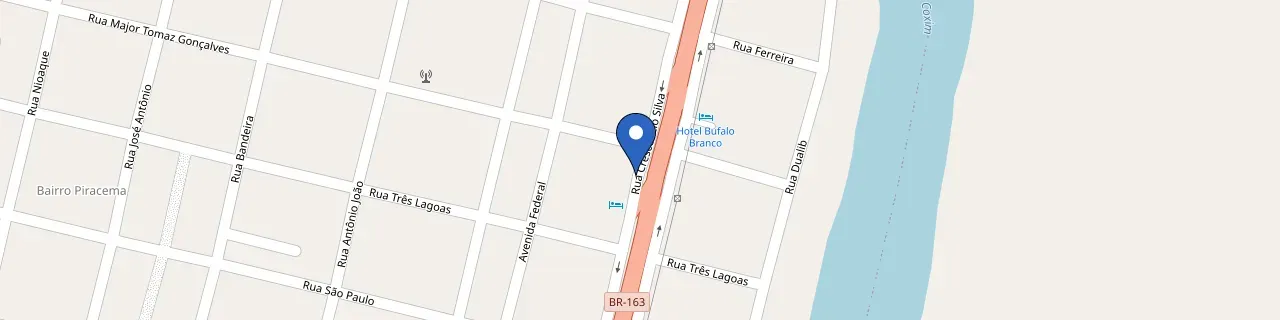 Mapa da estação Hotel Coxim