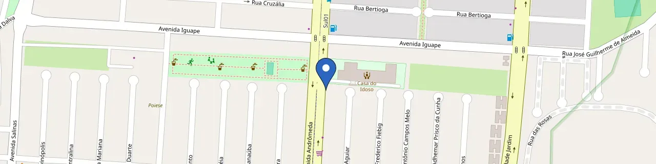 Mapa da estação Exclusivo GCM Casa Do Idoso Sul - SJC