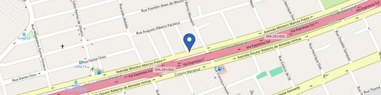 Mapa da estação Elétrica Área