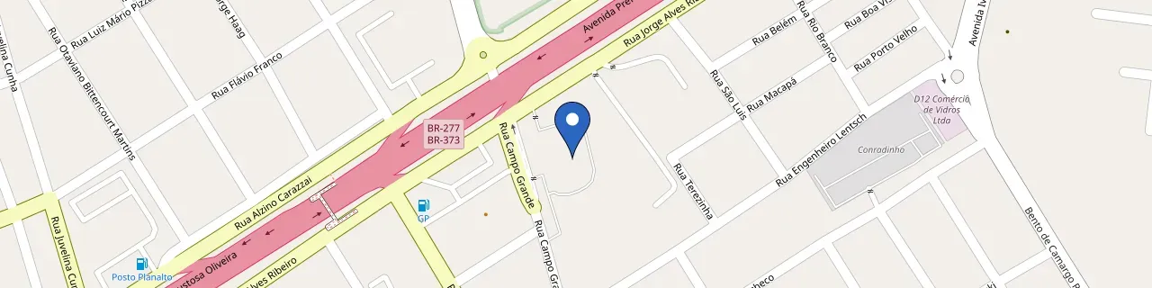 Mapa da estação Guará Chevrolet