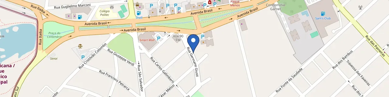 Mapa da estação MLK Soluções Automotivas