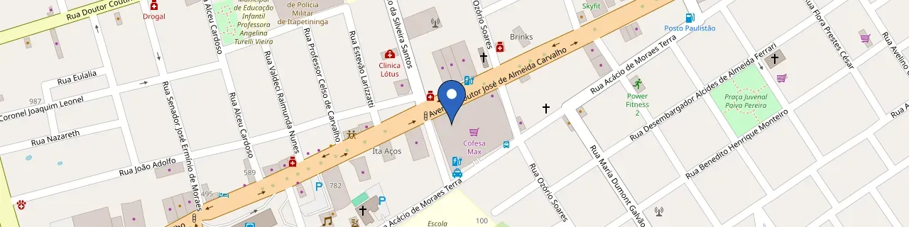 Mapa da estação Cofesa Itapetininga