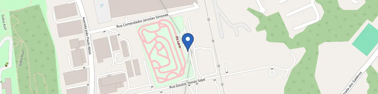 Mapa da estação Kartódromo Granja Viana