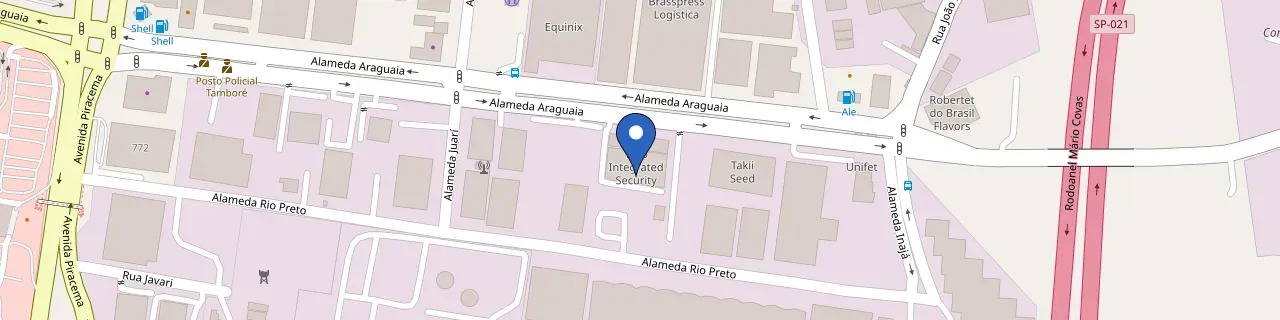 Mapa da estação Sensormatic Solutions Brasil