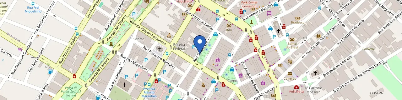 Mapa da estação Estacionamento Central