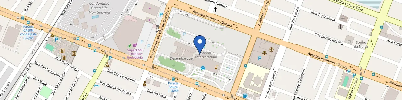 Mapa da estação Rodoviária De Natal