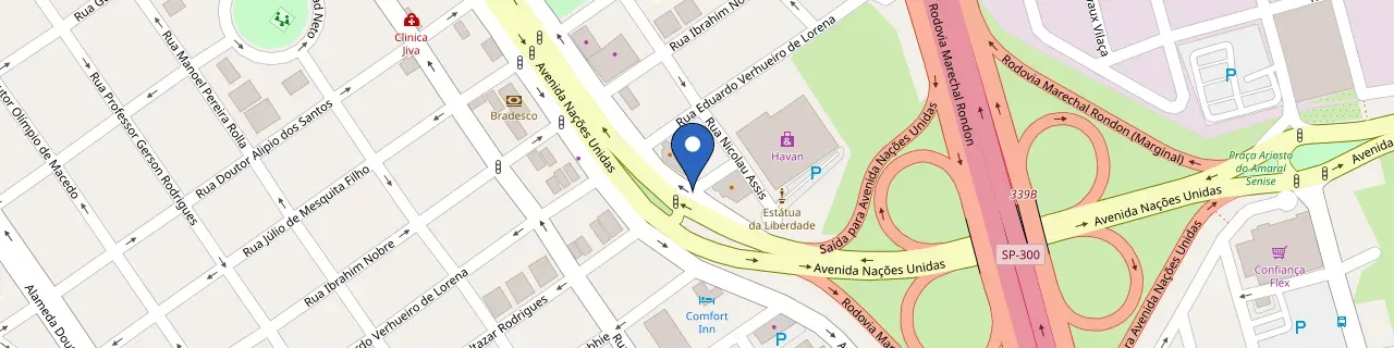 Mapa da estação Porteira do Rio Grande Churrascaria