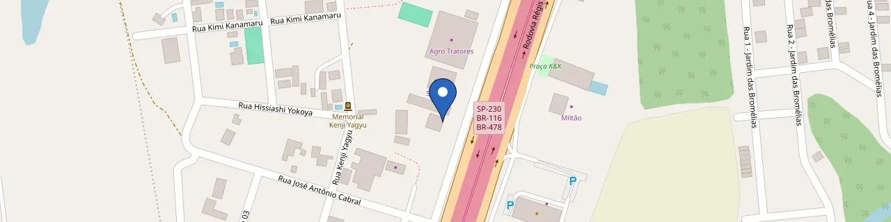 Mapa da estação Motel Hotel Azure