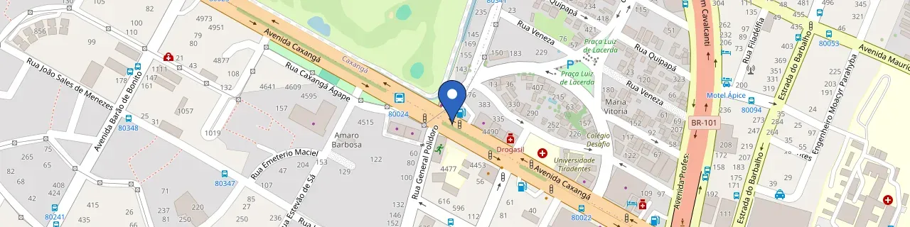 Mapa da estação Posto Shell