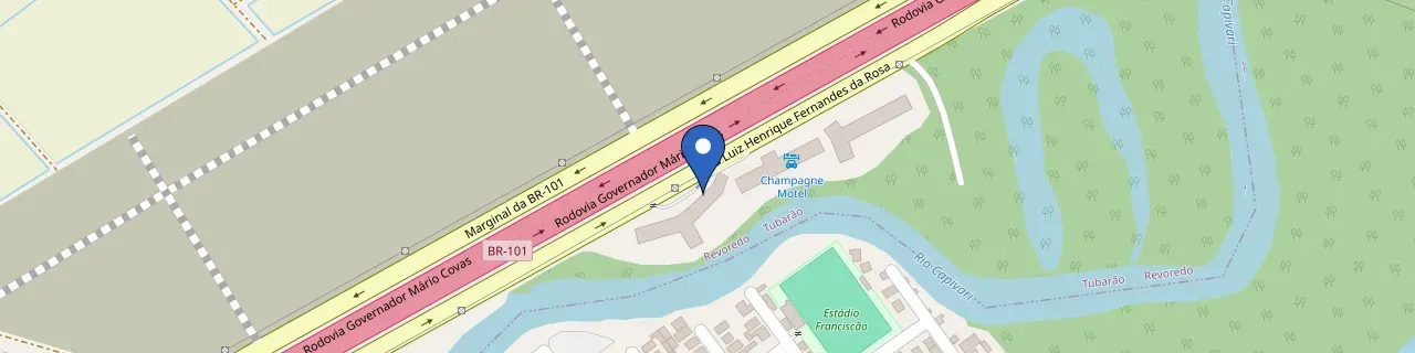 Mapa da estação Champagne Motel By Drops