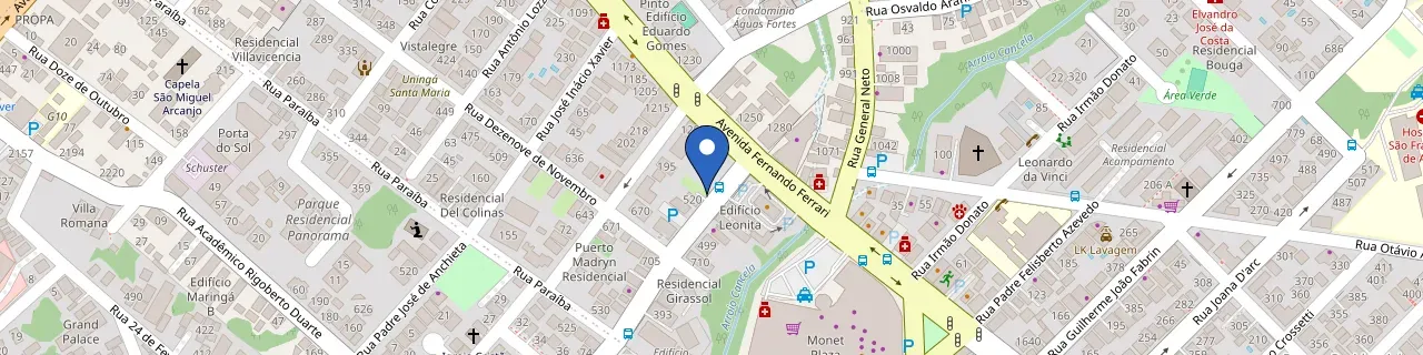 Mapa da estação Posto Ferrari