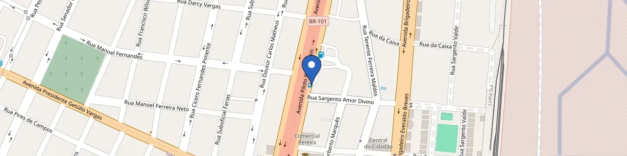 Mapa da estação Subway BR101 - Parnamirim