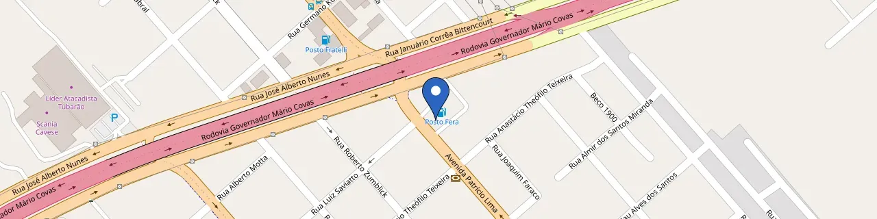 Mapa da estação Posto Pegasus