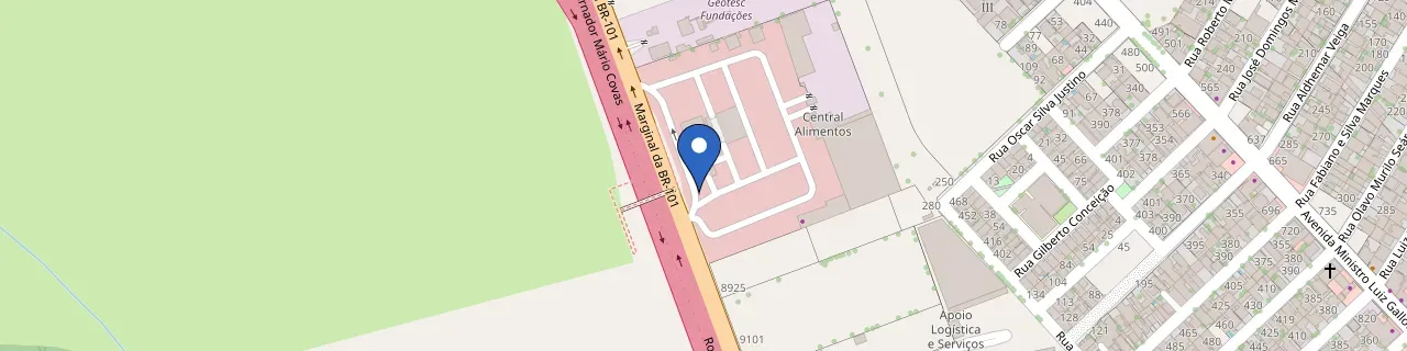 Mapa da estação Posto Agricopel