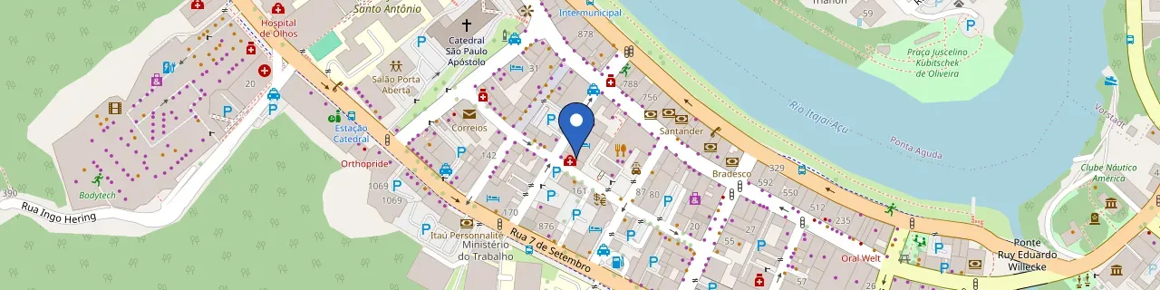 Mapa da estação Ibis Blumenau