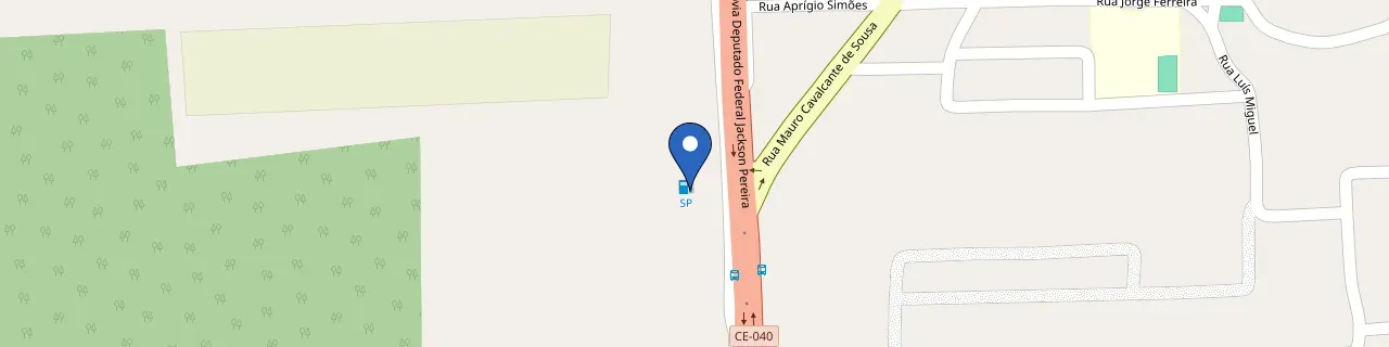 Mapa da estação BR Super Carga - Posto RS IV - Fortim/CE