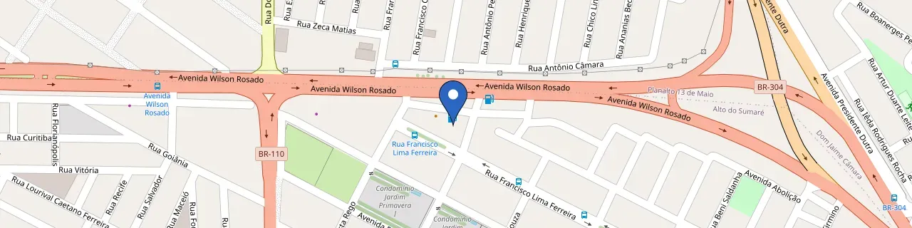 Mapa da estação Posto Sumare