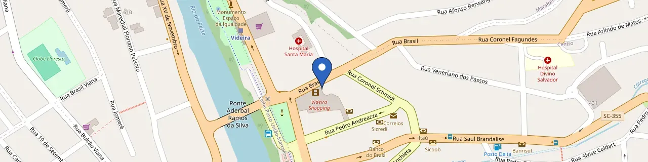 Mapa da estação Videira Shopping