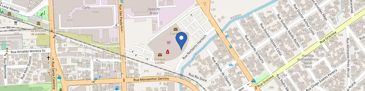 Mapa da estação Condor Joinville