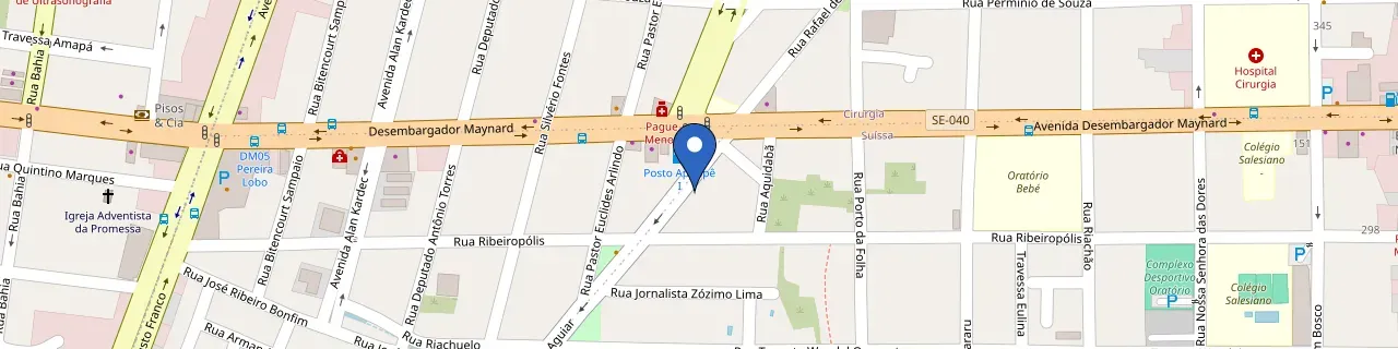 Mapa da estação Posto Aperipê