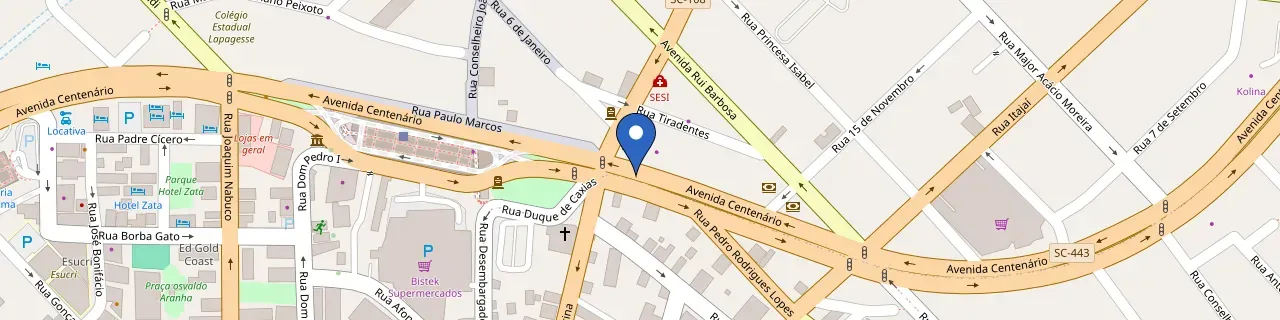 Mapa da estação GWM Tozzo Criciúma