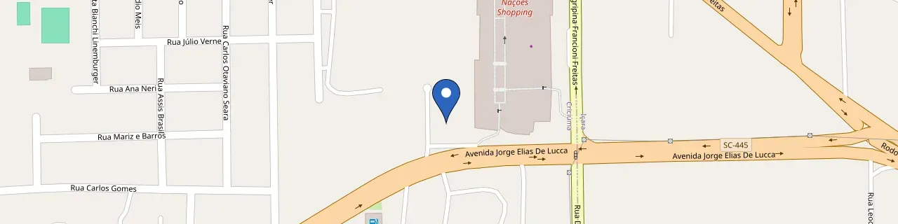 Mapa da estação Novotel Criciúma