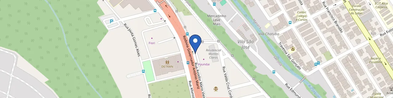 Mapa da estação da Concessionária Parvi