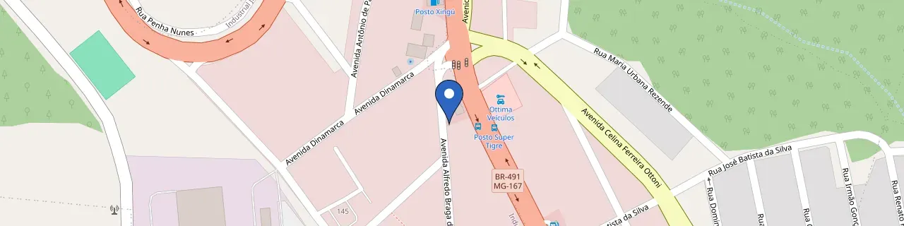 Mapa da estação Posto Tigre Shell