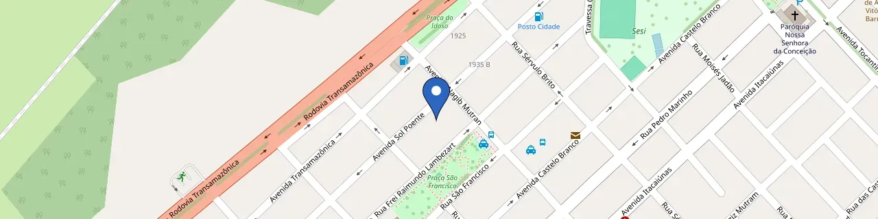 Mapa da estação Hotel Tibiriçá