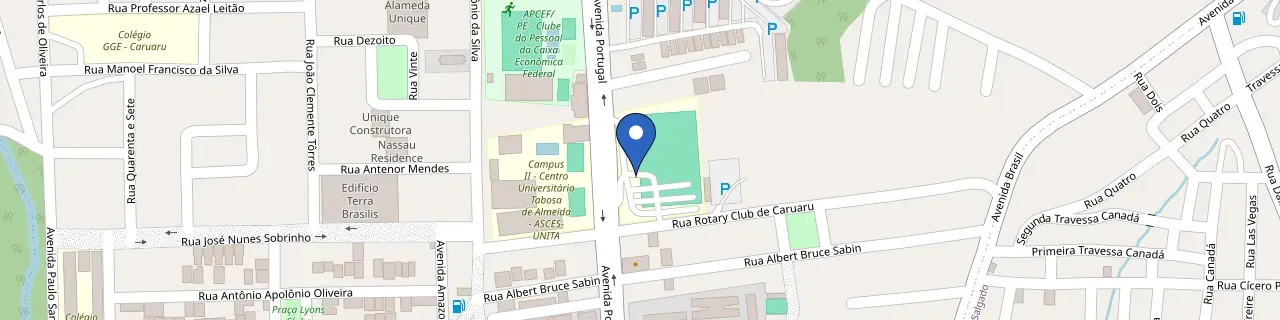 Mapa da estação Vapt Mix Mateus Universitário Caruaru PE