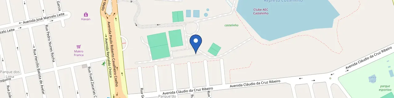 Mapa da estação Espaço Viver Bem Unimed