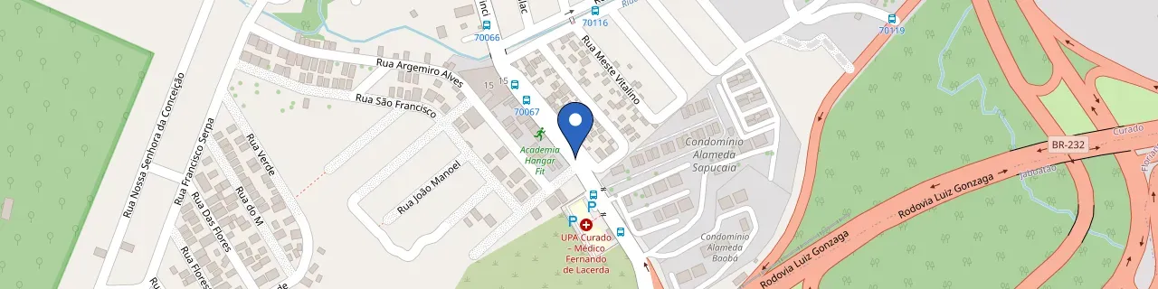 Mapa da estação Rua Antônio Francisco Lisboa