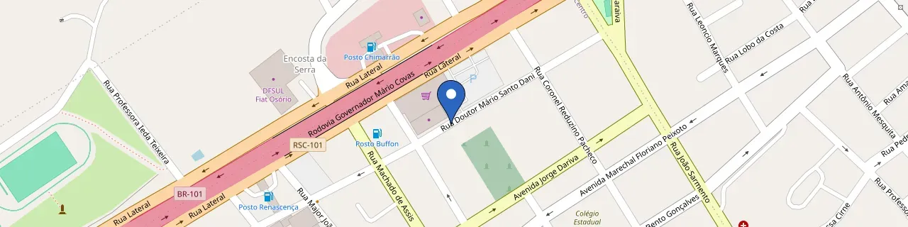 Mapa da estação Supermercado Asun