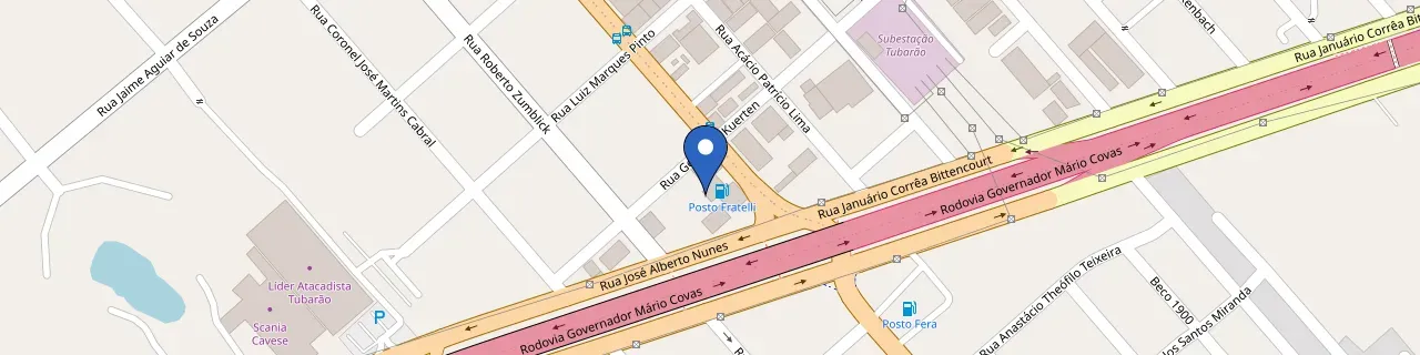 Mapa da estação Auto Posto Fratelli App