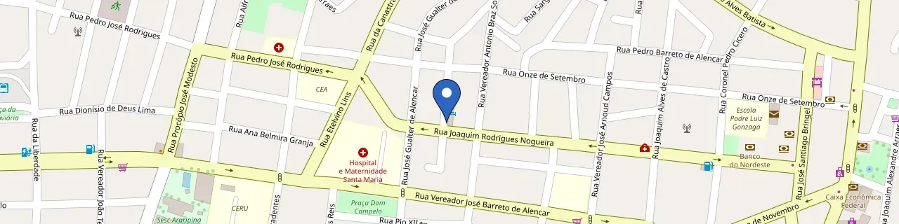 Mapa da estação Araripina Palace Hotel