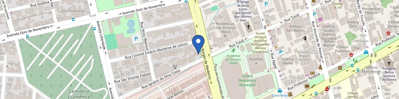 Mapa da estação Posto Brasil