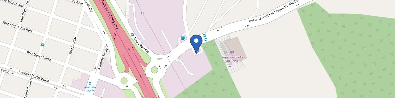 Mapa da estação Posto Super RV