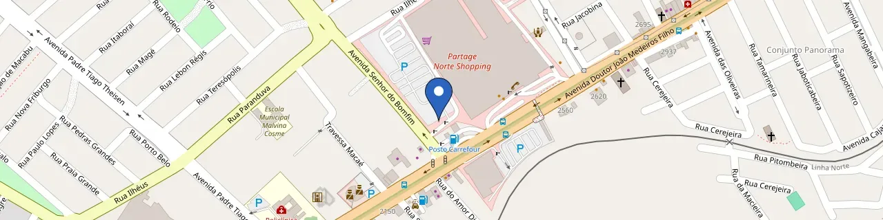 Mapa da estação Partage Shopping Natal