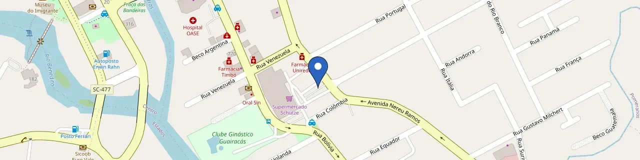 Mapa da estação Veex Veículos