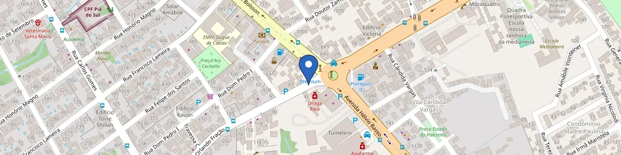 Mapa da estação Posto Felipão